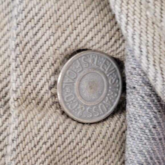 LEVIS 501 Button-Fly Straight Jeans 35x32 Beige - Picture 14 of 16